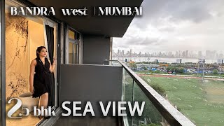 Stunning 25 BHK SEA 🌊 VIEW Apartment in Bandra West MUMBAI [upl. by Beauvais]