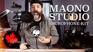 MAONO AUA04 Podcast Studio MIcrophone Kit  Unboxing and Review [upl. by Naima]