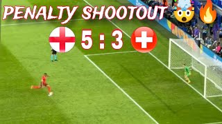 england vs switzerland full penalty shootout  Euro 2024 🏴󠁧󠁢󠁥󠁮󠁧󠁿🔥🇨🇭🤯 [upl. by Sabelle]