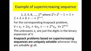 KNAPSACK CRYPTOSYSTEM [upl. by Kensell64]