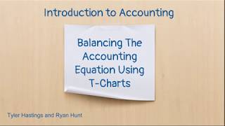 How to Balance the Accounting Equation Using TCharts [upl. by Etana]