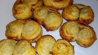 Puff pastry palmiers  puff pastry dessert  puff pastry sweet recipe [upl. by Litton455]