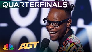 Comedian Learnmore Jonasi Makes The Crowd Cry From LAUGHTER  Quarterfinals  AGT 2024 [upl. by Anilem]