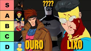 ESSE DEBATE NÃO TERMINOU BEM RANKEANDO as ANIMAÇÕES MARVEL DC e INVENCÍVEL [upl. by Ahsekahs]