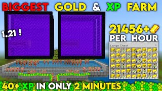 SUPER FAST 121 AUTOMATIC GOLD amp XP FARM TUTORIAL in Minecraft Bedrock MCPEXboxPC [upl. by Rambort]