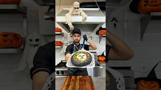 pumpkinsauce amp black Neapolitan pizza with burrata cheese recipe🍕🎃pizza cooking recipe shorts [upl. by Iatnohs]