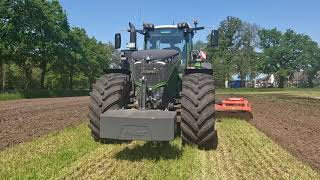 Fendt 1050 beim Grünroggen Umbruch mit einem Kuhn Bodenfräse vom Betrieb Moormann [upl. by Violetta]