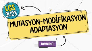 Mutasyon Modifikasyon Adaptasyon  LGS 2023 [upl. by Rodmun]