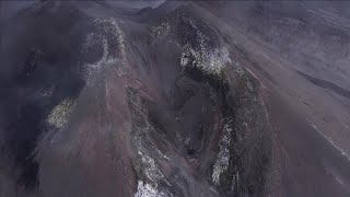 Drone footage shows La Palma volcano quiet [upl. by Kimbra477]