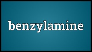 Benzylamine Meaning [upl. by Jory]