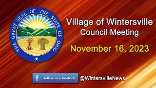 Village of Wintersville Council Meeting  November 16 2023 [upl. by Parthinia]