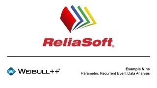 Weibull Example 9 Parametric Recurrent Event Data Analysis [upl. by Aala]