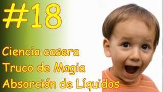 Experimento de ciencia casera para niños Absorción Magia Desaparecer el líquido [upl. by Childs]