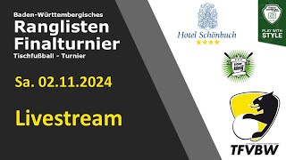 TFVBW Ranglisten Finalturnier 02112024 Livestream [upl. by Kier]