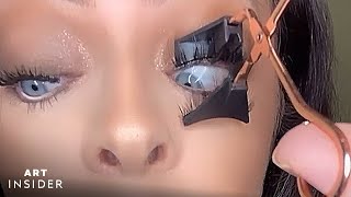 Magnetic Tool Easily Applies False Lashes [upl. by Olegnaid428]