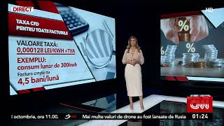 O nouă taxă la factura de energie din octombrie Cât ne vor veni facturile [upl. by Jenness]