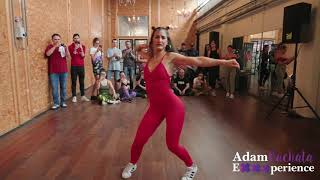 Bachata Demo Footwork by Pau quotEstare Esperandotequot by Shama  Adam Bachata Experience 2024 [upl. by Hartzke]