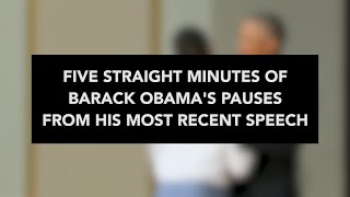 Just Five Straight Minutes Of Obama Pauses [upl. by Aniroc60]