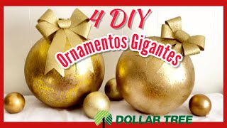 DIY ESFERAS y ORNAMENTOS GIGANTES para NAVIDAD 🎄DOLLAR TREE CHRISTMAS DIYS [upl. by Luamaj]