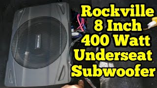 Rockville SS8P 400w 8quot Slim UnderSeat Subwoofer install Lexus IS300 [upl. by Erdried755]