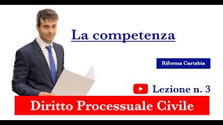 Procedura civile lezione n3 La competenza [upl. by Peadar171]