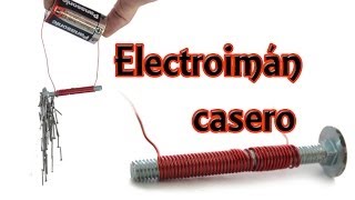 Cómo hacer un electroimán casero Experimentos Caseros [upl. by Godber]