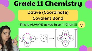 Dative coordinate Covalent Bond Grade 11 Chemistry [upl. by Mair]