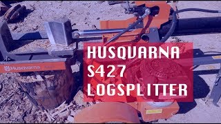 Husqvarna S427 Log Splitter Review  Demo [upl. by Ahtnama]