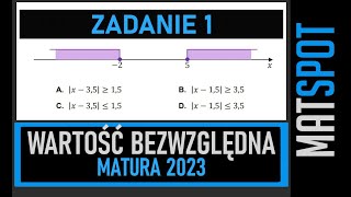 Wartość bezwzględna  nierówności  zadanie maturalne [upl. by Anertak]