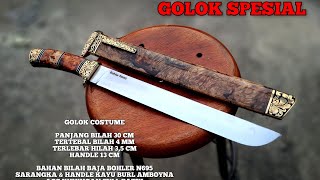 golok spesial full burl amboyna Bohler N695 [upl. by Eidoow]