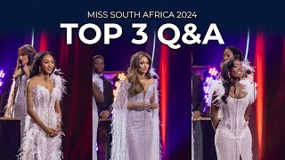 Top 3 QampA  Miss South Africa 2024 Finale Show [upl. by Mochun]