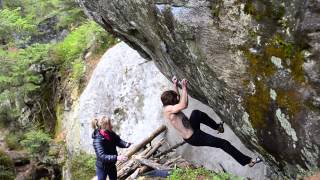 Daniel Woods on the First Ascent of La Force Tranquille V15 [upl. by Fax]