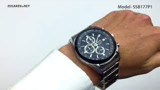 Seiko Chronograph SSB177P1 Chronograph Tachymeter Quartz  Zegareknet [upl. by Erdna]