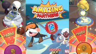 Monopoly Go  AMAZING PARTNERS  x30  20k Token  4 Subscribers Carried ​⁠monopolygo monopolygo [upl. by Colfin434]