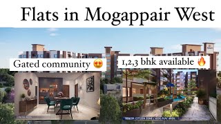 Gated community flat for sale in mogappair west in 632 sqft to 1572 sqft [upl. by Nosae]