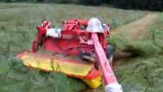 Pottinger Nova Cat 307 swather mower from cab [upl. by Aken39]