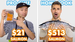 513 vs 21 Salmon Pro Chef amp Home Cook Swap Ingredients  Epicurious [upl. by Neral930]