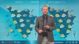 Le condizioni meteo di oggi in Toscana  Nuova perturbazione in transito sulla nostra regione [upl. by Kcirre]