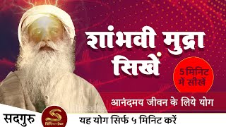 यह योग हर दिन सिर्फ ५ मिनिट करें  शांभवी मुद्रा   Sadhguru Hindi  Shambhavi Mahamudra [upl. by Nedi]