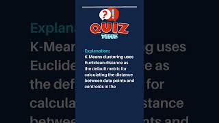 What is the default method used in K Means clustering to measure distance machinelearning [upl. by Euqina]