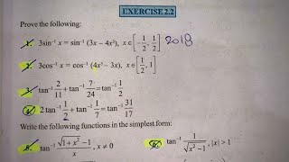 EX 22 Q1 TO Q21 SOLUTIONS OF INVERSE TRIGONOMETRIC FUNCTIONS NCERT CHAPTER 2 CLASS 12th [upl. by Uht]