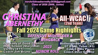 2024 Christina Abernethy Fall HS Soccer Highlights [upl. by Lathe]