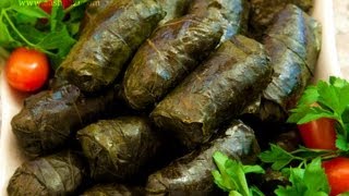 Dolmeh recipe dolme grape leaves meat wrap [upl. by Aynotahs]