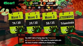 Hazard Level Max Triumvirate Grand Splatlands Bowl Big Run Splatoon 3 [upl. by Vitus]