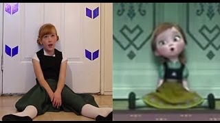 Do You Want To Build a Snowman  Frozen Cover Little Anna In Real Life [upl. by Kleon24]