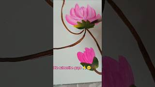 One stroke flower painting 🖌️shorts tutorialdrawing painting kidsvideo tranding viralarteasy [upl. by Gabriella]