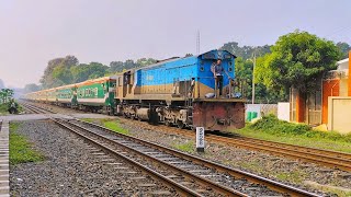 Tista Express crossing Sena Malancha Rail gate  Powered by EMD 2933 Locomotive with PTinka coach [upl. by Anit]