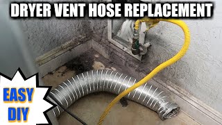 How to Install A new Dryer Vent Hose  Dryer vent hose replacement  DIY Home Repairs [upl. by Yeslek]