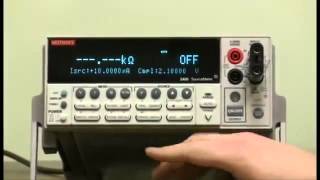 How To Set Manual or Auto Ohms Mode  Keithley Instruments Model 2400 SourceMeter [upl. by Eronaele845]