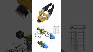 Robotic Gripper Mechanism 📌🔥 2D Practice Drawing amp 3D Animation cad autocad solidworks 3dcad [upl. by Yhotmit]